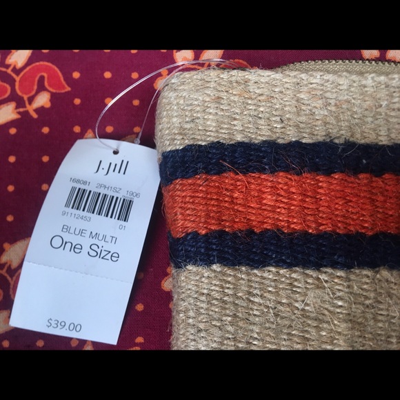 NWT J. Jill woven jute wristlet purse - Picture 4 of 7